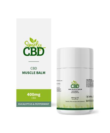 Simply CBD Muscle Balm - 400MG of CBD - Eucalyptus and Peppermint White