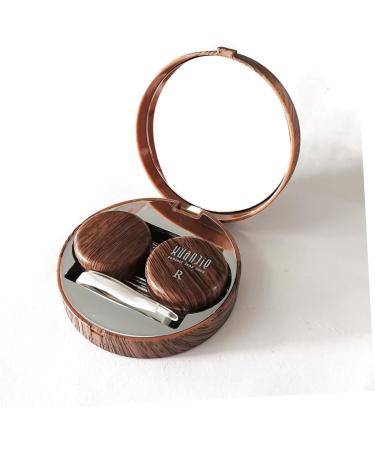 Shop Gatuida Colored Contact Lens Containers with Tweezers & MAM Bottle Handles - Travel-Friendly Wood Grain Design - Buy Online on GoSupps.com