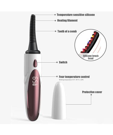 Shop Heated Eyelash Curler - 4 Temp Settings Anti-Scalding & Rechargeable | Perfect Curling Tool with LED Display - Buy Online on GoSupps.com