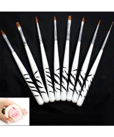 8 x Zebra Nail Art Dotting Pens Professional Manicure Brush Tools for Perfect Nail Designs | International Shipping Available - Buy Online on GoSupps.com