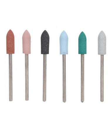 6Pcs Nail Art Grinding Head Dead Skin Removal Nail Drill Grinding Polishing Head Set(#12)