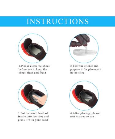 Orthopedic Insoles for Flat Feet - 2 Pairs Silicone Arch Support Inserts for Plantar Fasciitis Relief - Transparent Shoe Inserts for Kids & Women - Buy Online on GoSupps.com