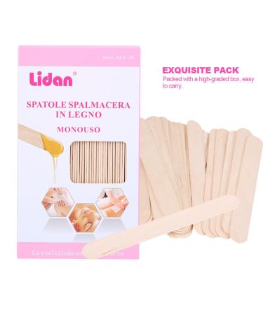 50pcs Wooden Wax Spatula - Disposable Facial Mask & Hair Removal Applicator | Best Quality Tongue Depressor for Spa & Home Use - Buy Online on GoSupps.com