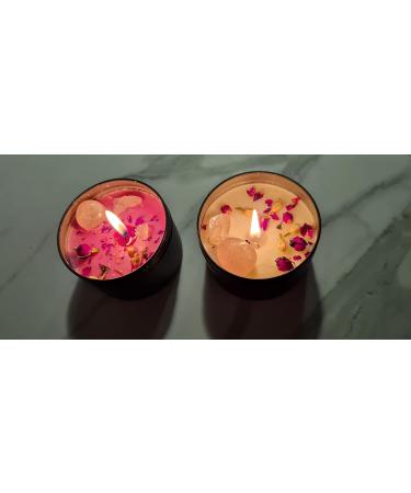 Momslife Love Fragrance Candle - Wild Rose with Gemstones & Rose Quartz | Perfect Gift for Women & Anniversary Decoration - Buy Online on GoSupps.com