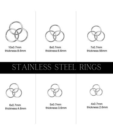 QSAAB Easy Open Silver Jump Rings Set - 1700 pcs with Storage Box | Keychains, Earrings, Necklaces | 4mm-10mm Sizes in 12 Compartments - Buy Online on GoSupps.com