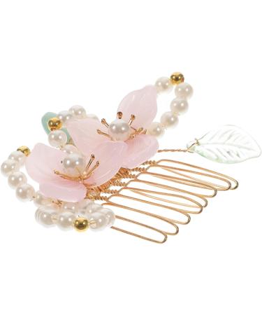 Beaupretty the comb flower pearl hairpins wedding headwear chinese hairpin kimono hair barrettes flower tassel clip cheongsam hair accessories hanfu hair clip the flowers set Accessories - Buy Online on GoSupps.com