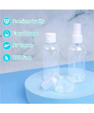 Flintronic 80ml Empty Travel Bottles Set - Ideal for Cosmetics Shampoo & Lotion - Perfect for Air Travel & Business Trips - Buy Online on GoSupps.com