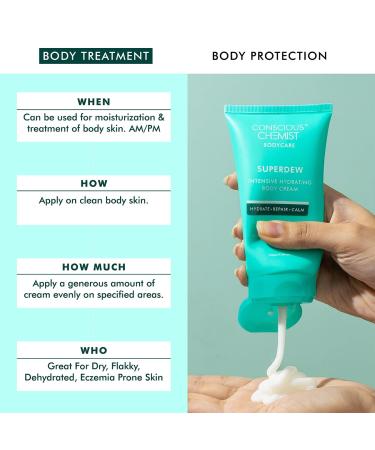 Conscious Chemist Lightweight Moisturizer for Hand Foot & Body | Instant Hydration Non-Greasy Cream with Ceramides Hyaluronic Acid & Colloidal Oatmeal | For Men & Women | Fragrance Free Cruelty Free |150g - Buy Online on GoSupps.com