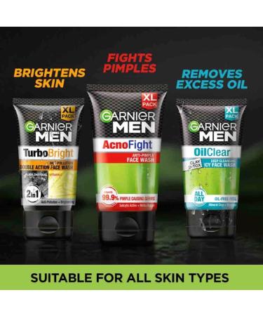 Men's Acne Fight Anti-Pimple Face Wash with Salicylic Acid | Herbal Repair | All Skin Types | 100g (3.38 Fl oz) - Buy Online - Buy Online on GoSupps.com