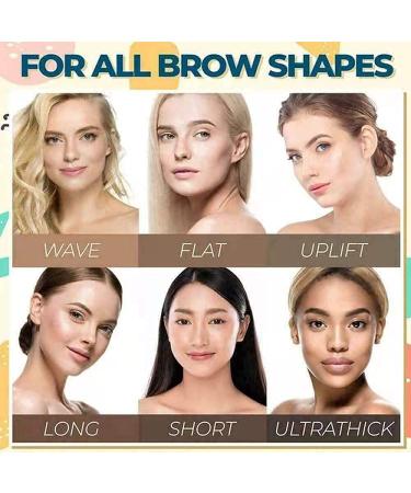 Eyebrow Stamp Kit Waterproof One-Step Brow Shaping with 24 Stencils | Dark Brown Perfect Eye Makeup Tool - Buy Online on GoSupps.com
