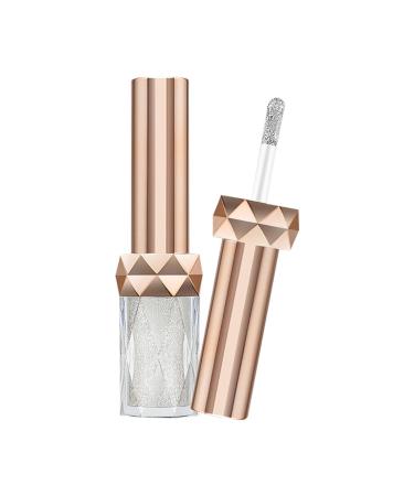 Pearlescent Liquid Eyeshadow - Shining Bright Liquid Eyeshadow Waterproof Pigmented Liquid Eyeshadow Long Lasting Eye Makeup Aezon 1#Diamond White