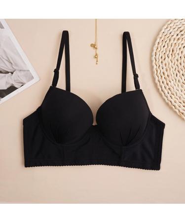 Shop BH Bustier Women: Stylish Long-Sleeved Hooded Crop Jacket - Casual Thick Cotton Street Coat in Black - Size 85B - Buy Online on GoSupps.com