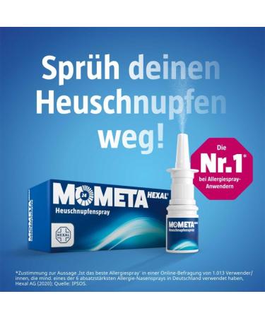 MometaHEXAL Hay Fever Spray - Top Allergy Nasal Spray (60 Sprays) | Blue Power Allergy Relief - Buy Online on GoSupps.com
