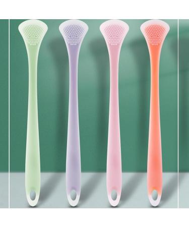 Tongue Scraper Set - 4 Silicone Dental Tongue Cleaners for Fresh Breath & Oral Hygiene - Buy Online on GoSupps.com