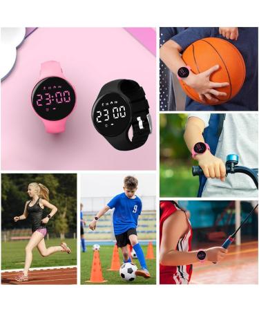 Flintronic Pedometer Clock - Digital Fitness Watch for Kids | No Bluetooth Pink Running Tracker - Buy Online on GoSupps.com