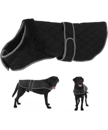 Entatial Pet Warm Jacket for Large Dogs - Windproof Plush Lining Adjustable Buckle Dog Coat for Cold Weather - Buy Online on GoSupps.com