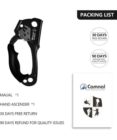 CAMNAL Arborist Climbing Set w/ Handle Ascender, Chest Ascender, Foot Strap & Descender - Black - Buy Online on GoSupps.com