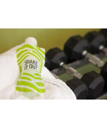 Shake It Out Collapsible Shaker Bottle 12oz - Lime/White 7 Pack | Reusable & Recyclable for Protein Shakes and Supplements - Buy Online on GoSupps.com
