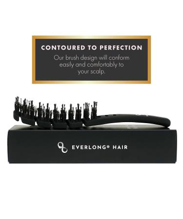 Flex Boar Bristle Brush by Everlong Hair | Flexible Detangling Brush for Wet or Dry Hair | All Hair Types, Extensions, & Wigs - Buy Online on GoSupps.com
