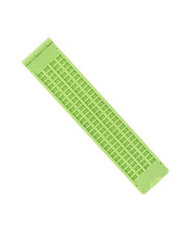 Portable Plastic 4 Lines 28 Cells Braille Writing Slate and Stylus Braille Learning Tool Accessory