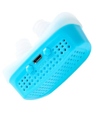 Electronic Anti Snoring Device Smart Adjustable Snoring Stopper Automatic Smart Snore Stopper for Men Women Double Eddy Current Fan Designs for Effective Snoring Solution(Color:Blue)