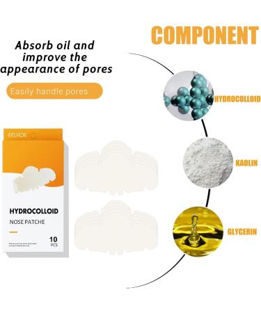 Pore Cleansing Strips - 10pcs Hydrocolloid Blackhead Remover Patches for Oily Skin - Buy Online on GoSupps.com