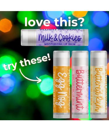 Delight Naturals JUMBO Holiday Lip Balm - Milk and Cookies - Buy Online on GoSupps.com