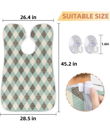 Beard Bib Apron for Men - Non-Stick Waterproof Hair Catcher Cape | Perfect for Shaving & Trimming | Geometric Design - Buy Online on GoSupps.com