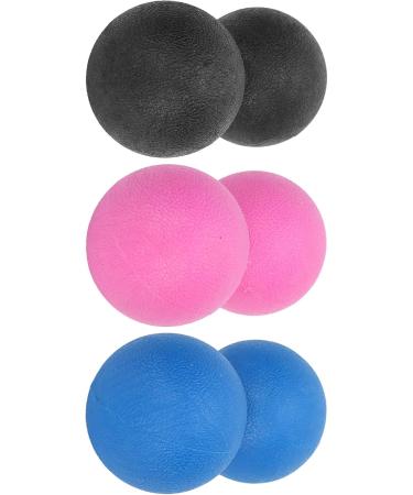 Verdant Touch TPR Massage Ball Set | Yoga Muscle Relaxation & Portable Fitness Black Rose Red Blue - Buy Online on GoSupps.com