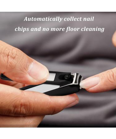 High-Quality Stainless Steel No Splash Nail Clipper with Collecting Container | Perfect for Fingernails & Toenails - Built-in File Included! - Buy Online on GoSupps.com