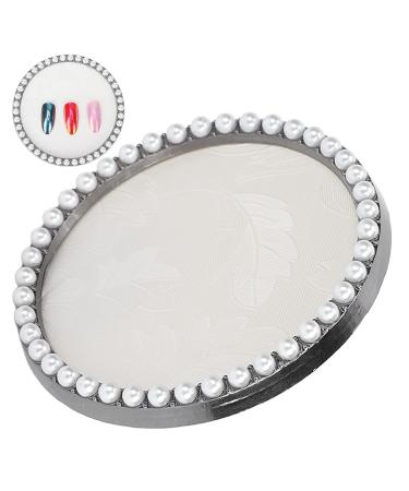 Nail Display Plate with Faux Pearls | Elegant Nail Art Palette for Salons & Home Use - International Shipping - Buy Online on GoSupps.com
