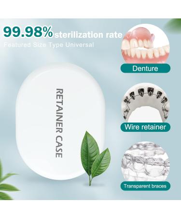 Portable Retainer Case with Drying Vent Holes and Clip for Invisalign - White - Buy Online on GoSupps.com