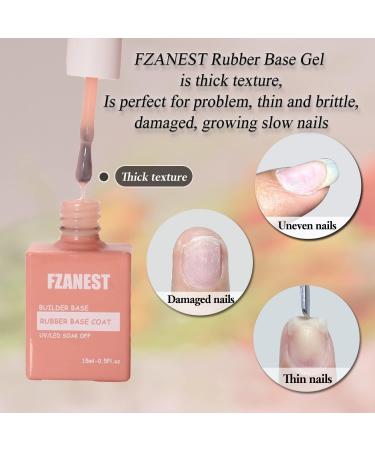 FZANEST Natural Nude Builder Gel For Nails Builder Base Sheer Color Gel Nail Polish Brush On Builder Extension Gel in a Bottle Soak Off French Manicure15ml Natural Blush Pink - Buy Online on GoSupps.com