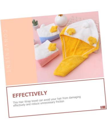 Amosfun 4pcs Coral Fleece Dry Hair Hat Wet Hair Dry Towel Elastic Hair Bands Microfiber Hair Fast Drying Towel Girls Hair Ties Girls Towel Wet Hair Towel Quick Contract Cute Yellowx4pcs 52x23cmx4pcs - Buy Online on GoSupps.com