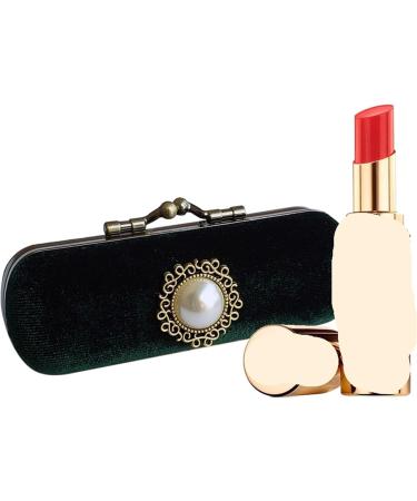 AOEGBY Lipstick Case Portable Exquisite Velvet Lipstick Organizer Vintage Copper Beads Protect Lipstick Jewelry(Pink-A) - Buy Online on GoSupps.com
