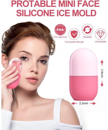 Ice Face Roller for Puffiness Relief | Beauty Skin Care Tool for Brightening & Reducing Fine Lines (Pink - Buy Online on GoSupps.com
