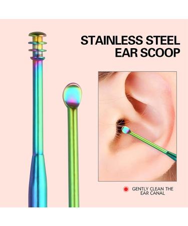 Dual Head Ear Cleaner Spoon Wax Removal Tool - Silver, One Size - Buy Online on GoSupps.com