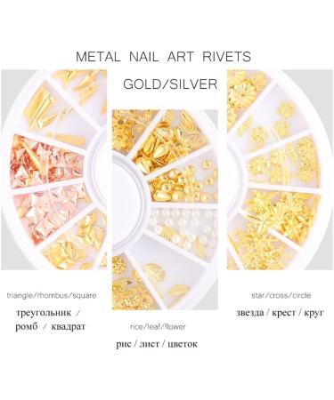 In Wheel Jewelry DIY Decoation Rivet Hollow Seaside Shell Nails Art Studs Gold Silver 3D Metal Decor(YS02) - Buy Online on GoSupps.com