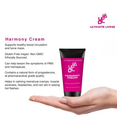 Ultimate Living Harmony Cream | Progesterone Cream with Chaste Tree Berry & Chamomile Extract for Menopause Support | 2.5oz - Buy Online on GoSupps.com