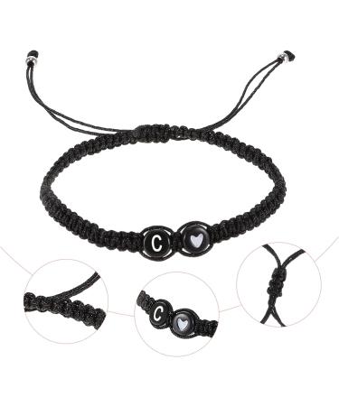 CALLARON 2pcs Black and Bracelet Beads Couples Braided Bracelet Bracelets for Teen Girls Bracelet Gift Mens Bracelets Beads Cord Is Jade Thread Adjustable Friendship Miss - Buy Online on GoSupps.com