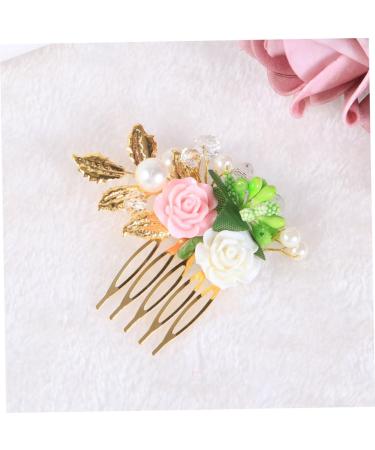 Housoutil Women Hair Comb Bride Hair Comb Wedding Hair Comb Flower Hair Comb Hair Side Comb Women's Hair Accessories Korean - Buy Online on GoSupps.com