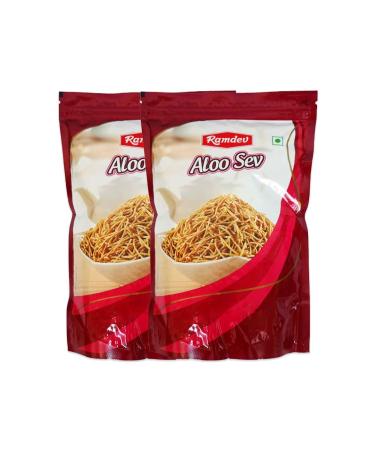 Ramdev | Aloo Sev | 400G | Indian Origin | Namkeen |Tasty and Healthy (Pack of 2)