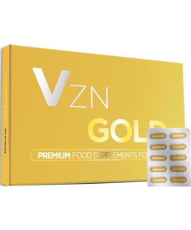 Gold by Viazene Strong & Fast Acting Effect - Panax Ginseng Root Complex Enhancing Male Stamina & Energy Booster Pills for Men Harder for Longer Performance Supplement 10 Capsules / Tablet