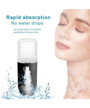 lmoikesz Face Mist Sprayer Humidifier 30ml Steamer Home Travel Use 5V Atomizer Moisturizing Nebulizer Skin Care Tool Beauty Supplies black - Buy Online on GoSupps.com