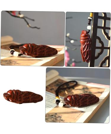 Exceart Wooden Handle Key Rings - Chinese Chain Pendant Unique Wood-Carved Mobile Accessories Cell Phone & Car Keychains Handbag Decorations - Buy Online on GoSupps.com