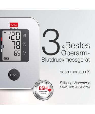 Boso Medicus X-Best Blood Pressure Monitor - Accurate Oberarm Device with Arrhythmia Detection Large Display & Standard Cuff | Awarded by Stiftung Warentest | 2-Pack - Buy Online on GoSupps.com