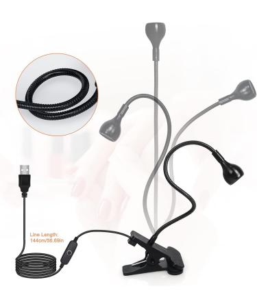 UV Light for Nails with Protection Gloves | Portable 3W Gooseneck LED Lamp for Gel Nail Extension in Black | Clamp Gel Nail Lamp for Salon-Quality Manicures - Buy Online on GoSupps.com