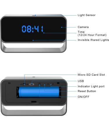 HiSpyCam Clock Wireless Spy Cam - Buy Online on GoSupps.com