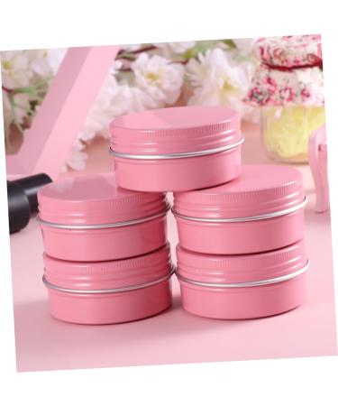 Beaupretty Travel Aluminum Box Cream Box empty lotion jars tea screw jar tea samples Cosmetic Sample Container metal lip tin plastic container Cosmetics Container travel spices make Tea 5.7X2.7cm Pink - Buy Online on GoSupps.com