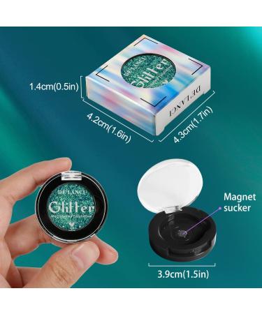 Afflano Shimmery Green Multichrome Eyeshadow - Long-Lasting Glitter for Green Eye Makeup - Buy Online on GoSupps.com